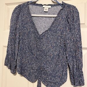 Blue patterned shirt
